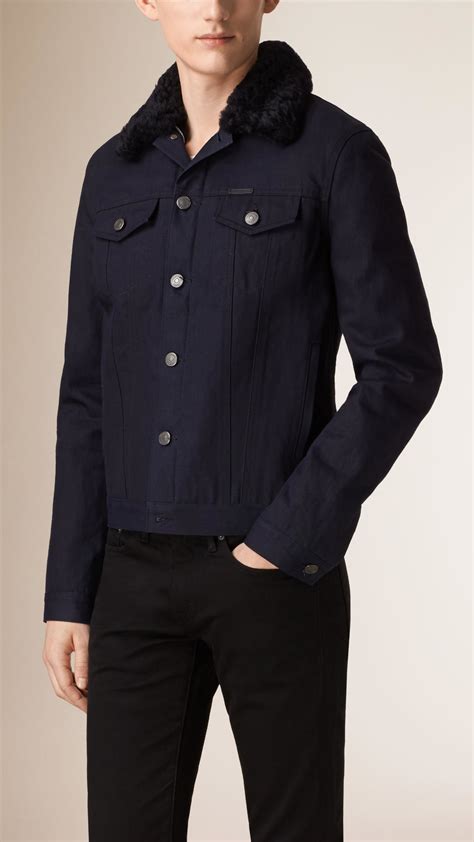 burberry print jacket mens|burberry denim jacket men's.